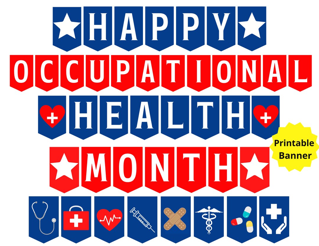 Occupational Health Month Printable Banner, Occupational Health Nurse