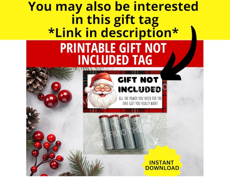 Gift Not Included Graphics Funny Christmas Gag Gifts, White Elephant, Gift Not Included, Funny ...