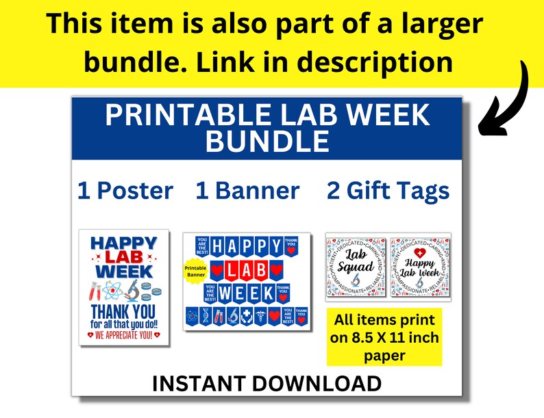 Lab Week Printable Poster, Medical Laboratory Professionals Week Poster ...