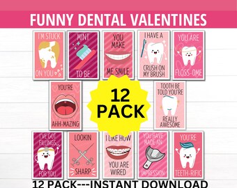 Dental Valentine Cards, Funny Dental Pun Valentines, Dentist Valentine, Dental Assistant, Dental Hygienist Valentines, Dental Staff