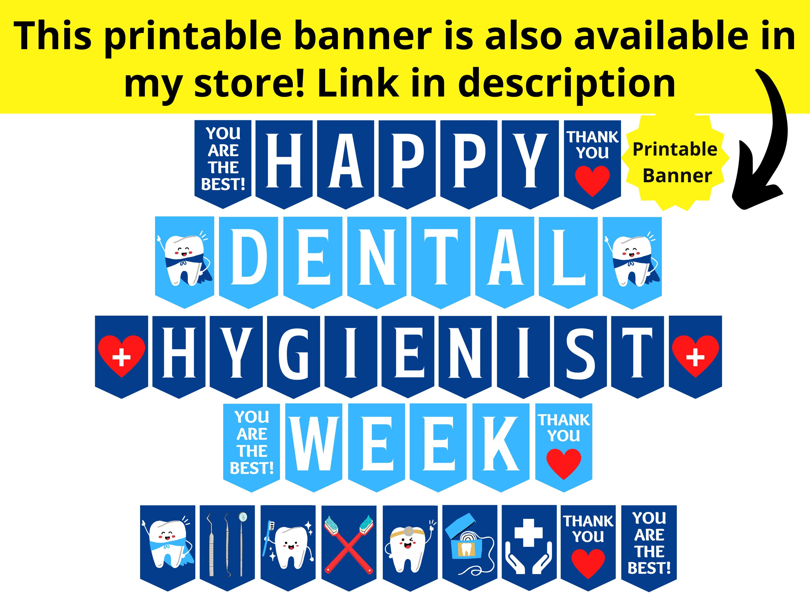 Dental Hygienist Week Gift Tags Happy Dental Hygienist Week Etsy