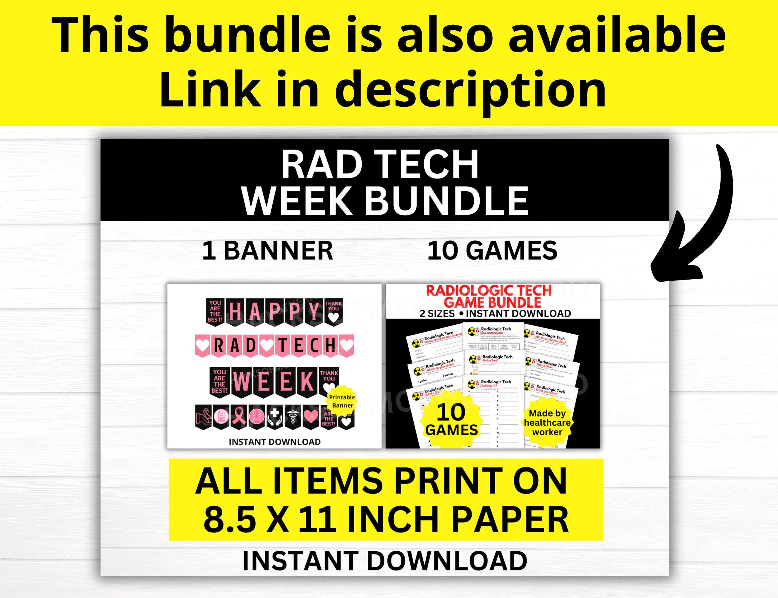 Radiologic Tech Week Printable Sign, Radiology Tech Week Banner, Rad ...