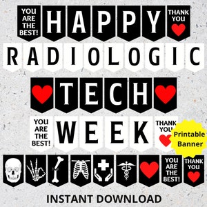 Radiologische Tech Woche druckbares Banner, Radiologie Tech Woche Zeichen, Rad Tech Wertschätzung Woche, Radiologie Tech, Röntgentechniker, Rad Technologie