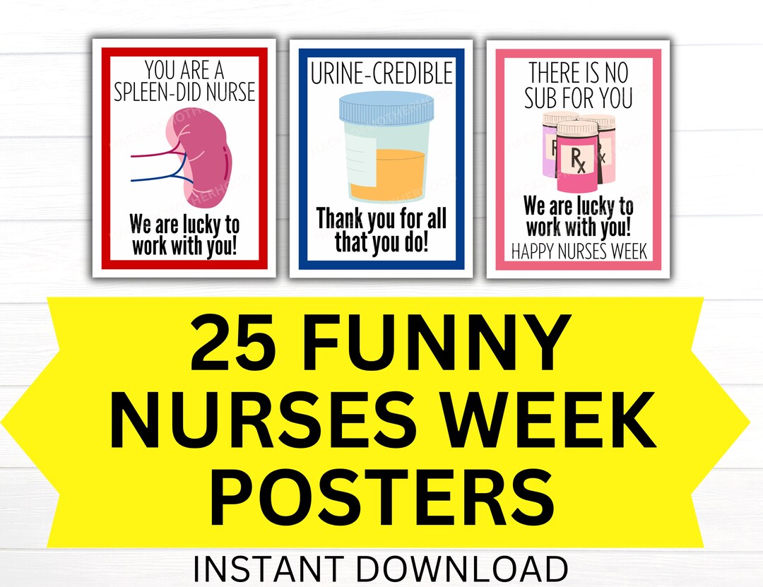 Nurses Week Printable Poster Bundle, Nurses Week Gifts, Nurse Appreciation Week, Nurse Thank You