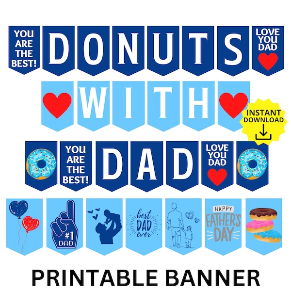 Donuts With Dad Banner - Etsy