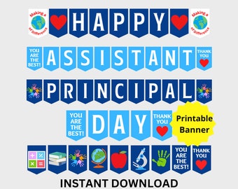 Banner stampabile della settimana dell'assistente principale, segno della settimana dell'assistente principale, regalo dell'assistente principale, apprezzamento del vice preside,