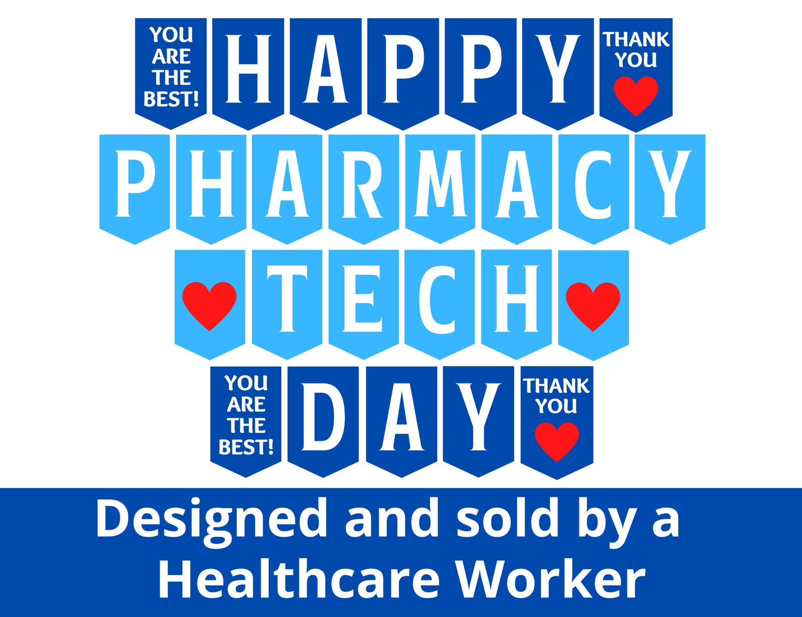 Pharmacy Tech Day Printable Banner Happy Pharmacy Tech Day Etsy