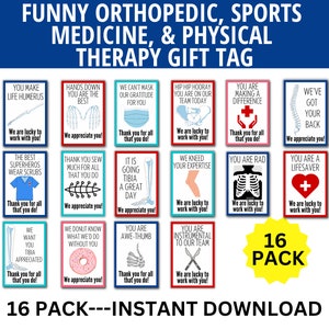 Lustige Orthopädie Wertschätzung Geschenkanhänger, Ortho Nurse Week, Sportmedizin Geschenk, Physiotherapie Wertschätzung, Ortho Chirurg, Ortho RN, PT