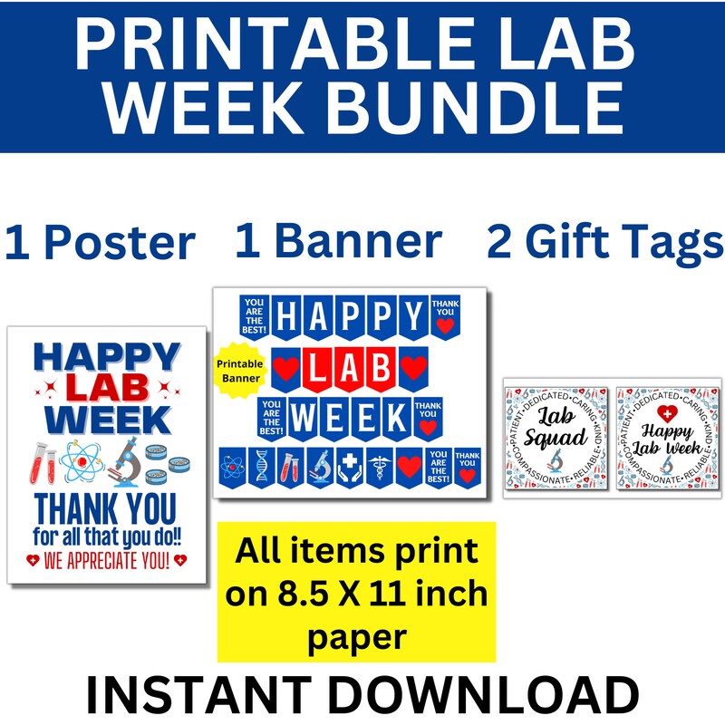 Happy Lab Week Banner - Etsy