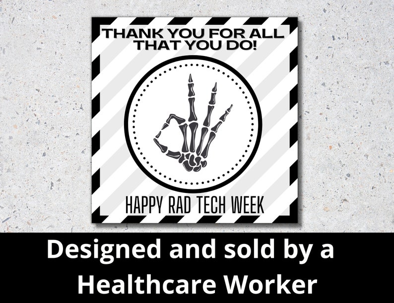 Rad Tech Week Printable Gift Tags Radiology Tech Week Tags Etsy