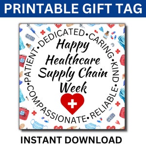 Healthcare Supply Chain Week Printable Gift Tag, Happy Supply Chain Week, Healthcare SCM, SCM Appreciation Week, Supply Chain Management