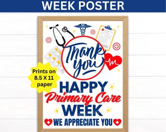Plakat do druku z okazji Tygodnia Podstawowej Opieki Zdrowotnej, Znak Tygodnia Medycyny Rodzinnej, Pielęgniarka podstawowej opieki zdrowotnej, Lekarz podstawowej opieki zdrowotnej, Medycyna wewnętrzna, Pediatra