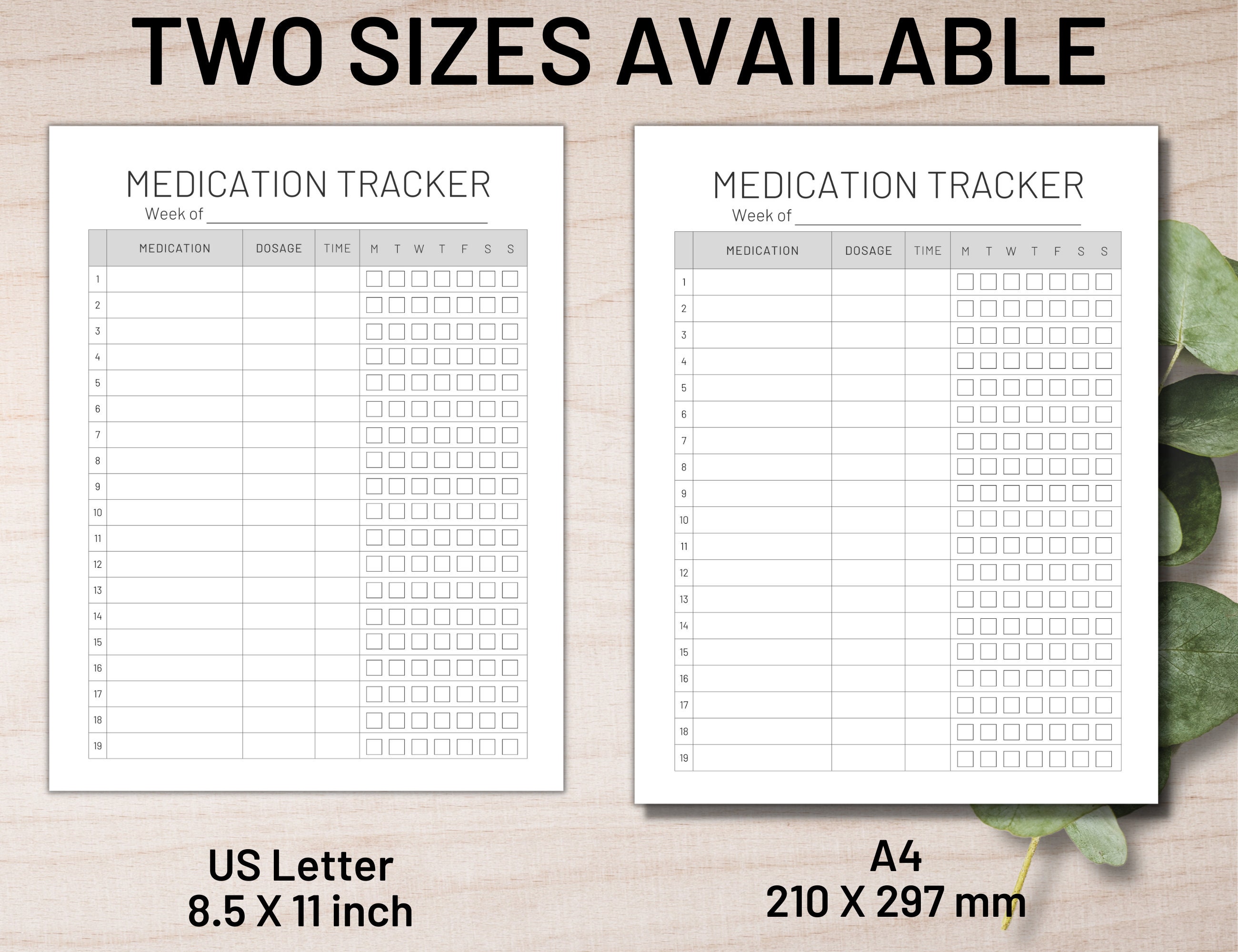Medication Tracker Template Printable, Weekly Medication Schedule, Pill ...
