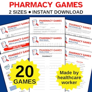 Pharmacy Game Bundle, Medical Games, Pharmacist Games, Pharmacy Technician Games, Pharmacy Student Game, Pharmacy Christmas, Pharmacy Week