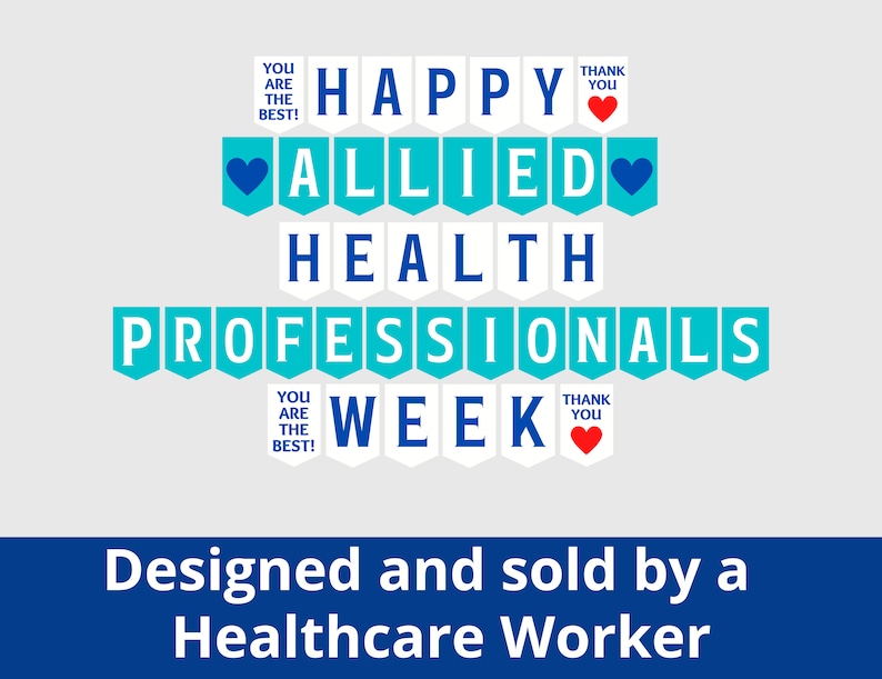 Allied Health Professionals Week Printable Banner, Allied Health Sign ...