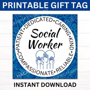 Etiqueta de presente para impressão do mês do serviço social, feliz mês do assistente social, mês do assistente social, agradecimento do assistente social, presente do assistente social escolar