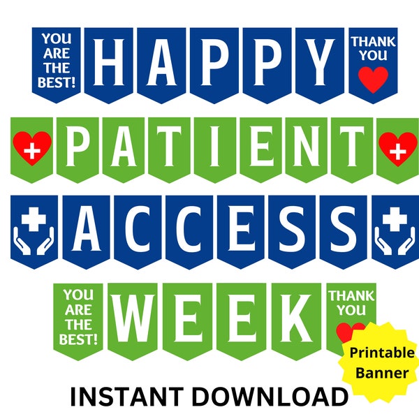 Patient Access Week Printable Banner, Patient Access Professionals Week Sign, Patient Access Week Gift, Patient Access Week Thank you