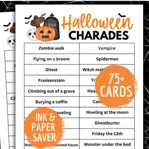 Halloween Charades, Halloween Party Games, Halloween games Night, Halloween games for adults, Games for kids, Halloween Pictionary