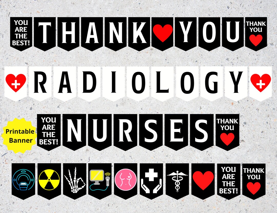 Radiology Nurses Day Printable Banner, Radiological & Imaging Nurse
