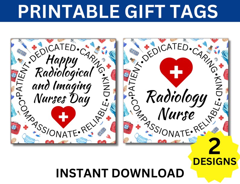 Radiology Nurses Day Printable Gift Tags Radiological & Etsy