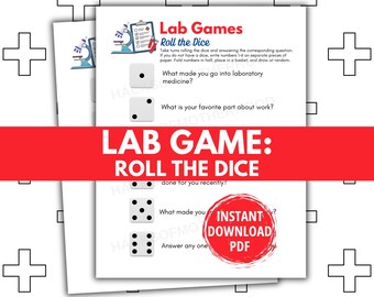Lab Week Games Printable Lab Games Roll the Dice Lab Games Lab Week activity Medical Laboratory Professionals Week Lab Tech Medical Lab