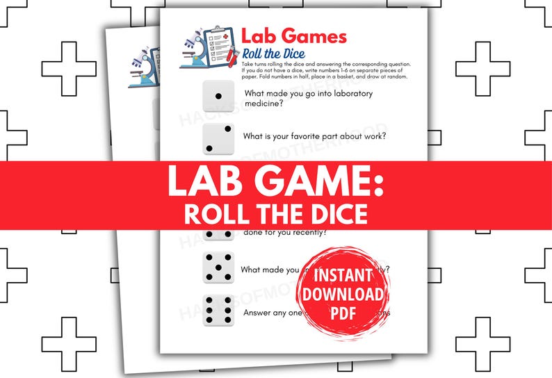 Lab Week Games Printable Lab Games Roll the Dice Lab Games Lab Week ...