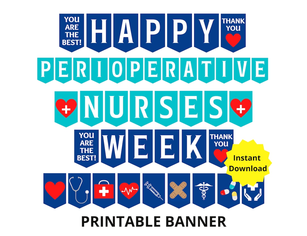 Perioperative Nurses Week Printable Banner, Perioperative Nurse Week