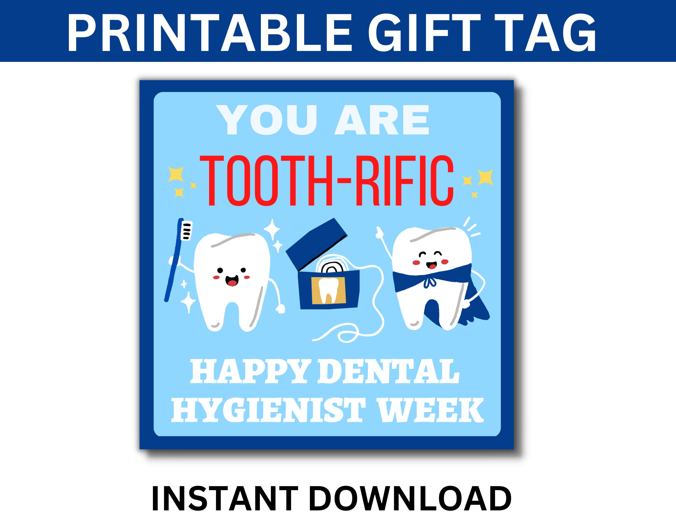 Dental Hygienist Week Gift Tags Happy Dental Hygienist Week Etsy