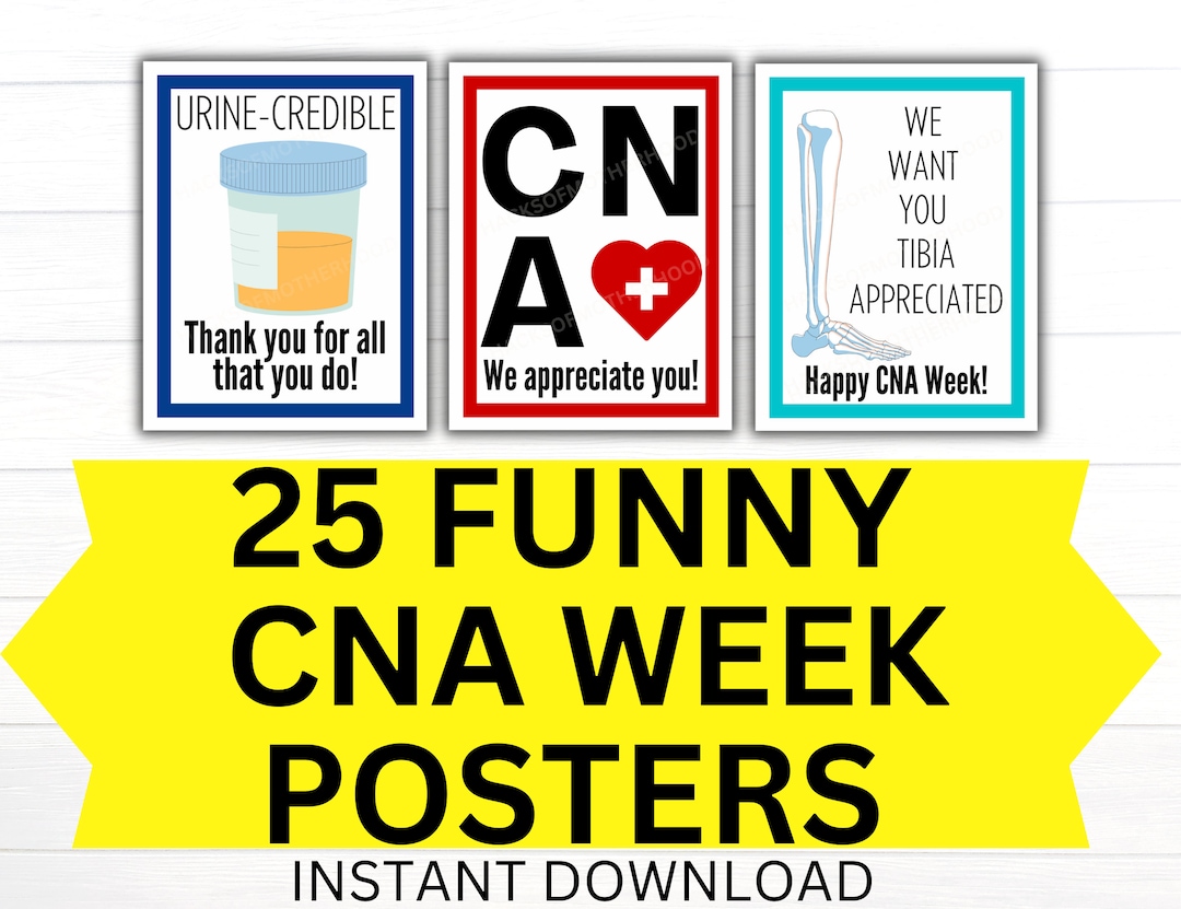 CNA Week Printable Poster Bundle, CNA Gifts, CNA Week Ideas, Nursing