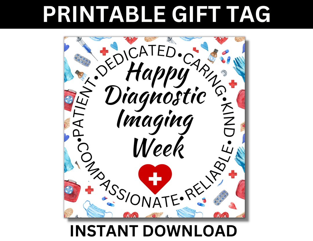 Diagnostic Imaging Week Printable Gift Tags, Diagnostic Imaging Week, Radiology Appreciation