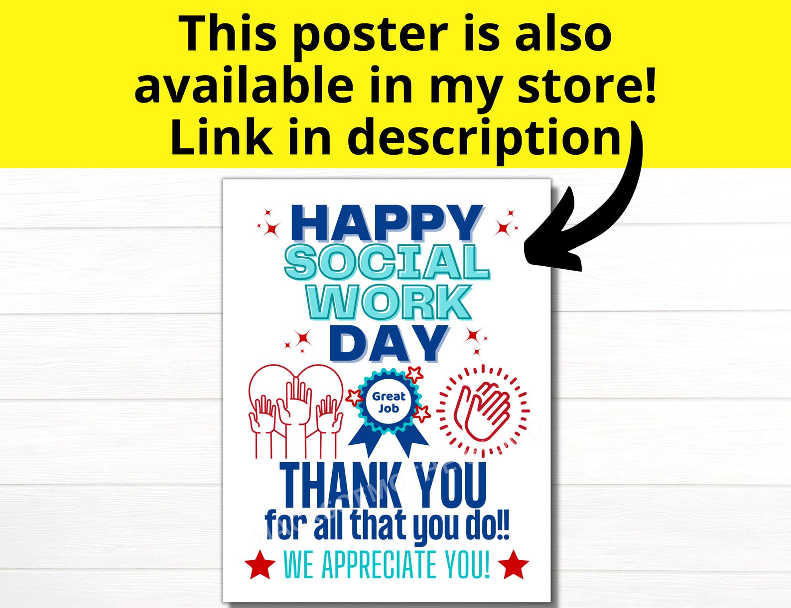 Social Work Day Printable Banner, Happy Social Work Day Sign, Social ...