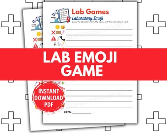 Lab Week Games Printable Lab Games Emoji Game Lab Week activity Medical Laboratory Professionals Week Medical Lab Tech Lab Assistant