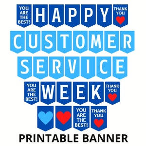Customer Service Week Printable Banner, Customer Service Week Sign, National Customer Service Week, Customer Service Appreciation