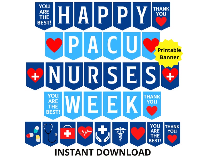 Bannière imprimable de la semaine des infirmières de l'USPA, panneau de la semaine de l'infirmière en périanesthésie, semaine d'appréciation de l'infirmière en périanesthésie, semaine des infirmières et infirmiers de l'USPA, semaine de l'infirmière image 1