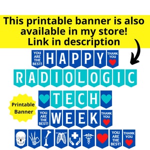 Rad Tech Week Printable Gift Tags, Radiology Tech Week Tags, Rad Tech ...