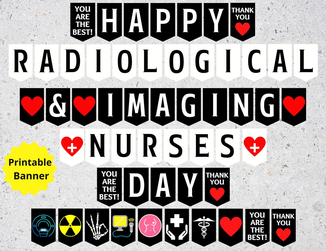 Radiology Nurses Day Printable Banner, Radiological & Imaging Nurse Day