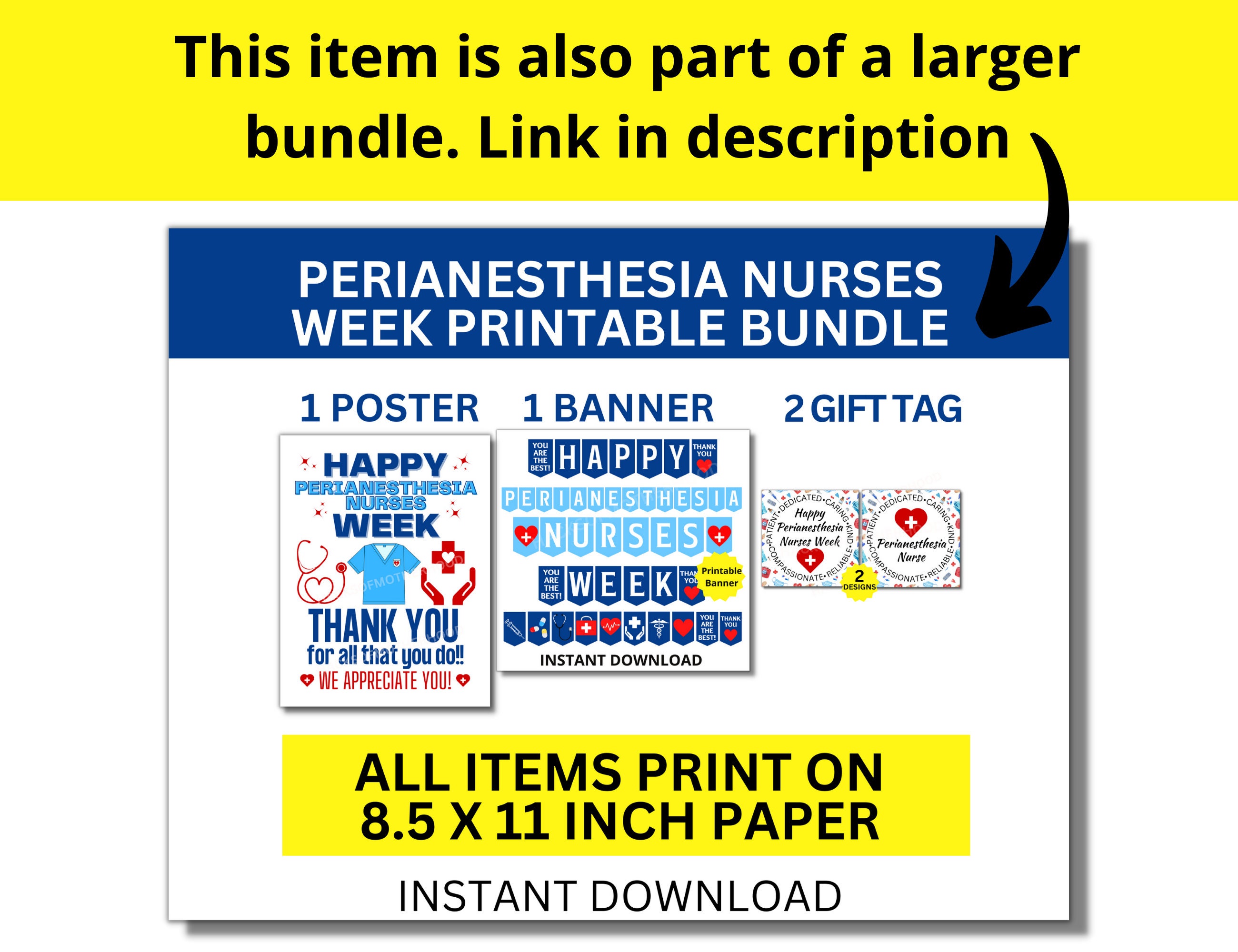 Perianesthesia Nurses Week Printable Gift Tag, Perianesthesia Nurse ...