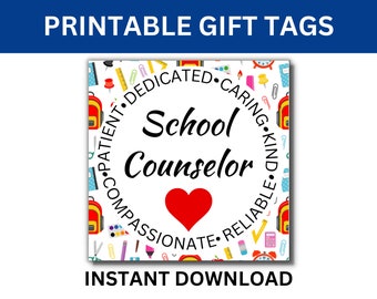 School Counseling Week Printable Gift Tag, School Counselor Week, School Counselors Appreciation, School Counseling Gift, Counselor Week