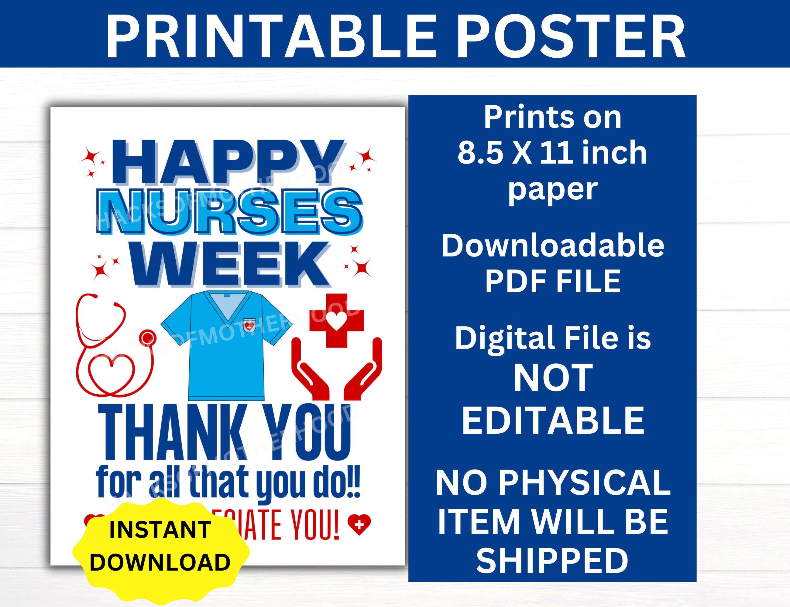 Nurses Week Printable Bundle, Nurses Week Appreciation Bundle, Nurse ...
