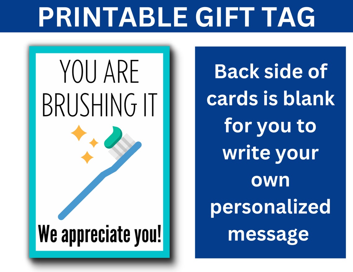 Dental Appreciation Cards, 8 Pack Funny Dental Pun Appreciation Cards ...
