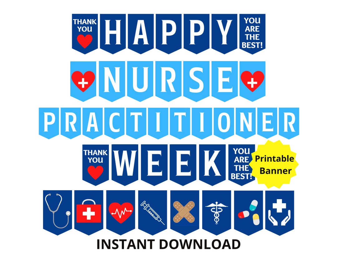 Nurse Practitioner Week Printable Banner, NP Week Sign, Nurse Practitioner Appreciation Week, NP