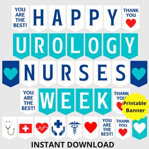 Urology Nurses Week Printable Banner, Urology Week Sign, Nurse Appreciation, Urology Nurse, Uro Nurse, Medical Appreciation Week, Urology