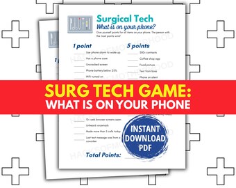 Surgical Tech Game, Find Someone Who, Surgical Tech Week, Surgical Technologist Appreciation, Surgical Tech Student,  Surgical Scrub Tech