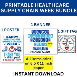 Afdrukbare bundel Healthcare Supply Chain Week, Happy Supply Chain Week, Healthcare SCM, SCM Appreciation Week, Supply Chain Management-cadeau
