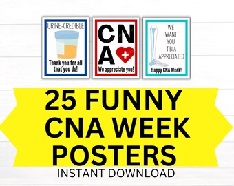 CNA Week Printable Poster Bundle, CNA Week Gifts, CNA Week Ideas, Nursing Assistant Appreciation Week, Certified Nursing Assistant Gifts