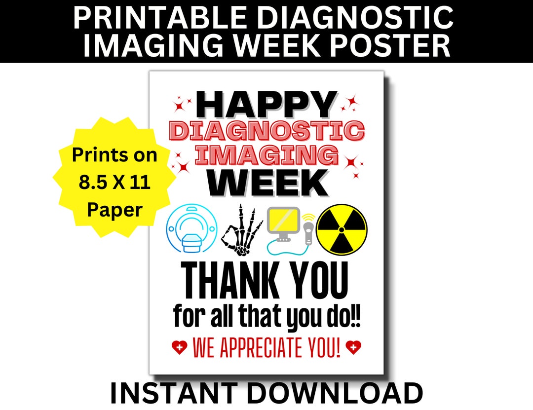 Diagnostic Imaging Week Printable Poster, Diagnostic Imaging Week Sign