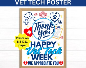 Plakat do druku dla technika weterynarii, prezent dla technika weterynarii, podziękowania dla technika weterynarii, tydzień technika weterynarii, prezenty dla personelu weterynaryjnego
