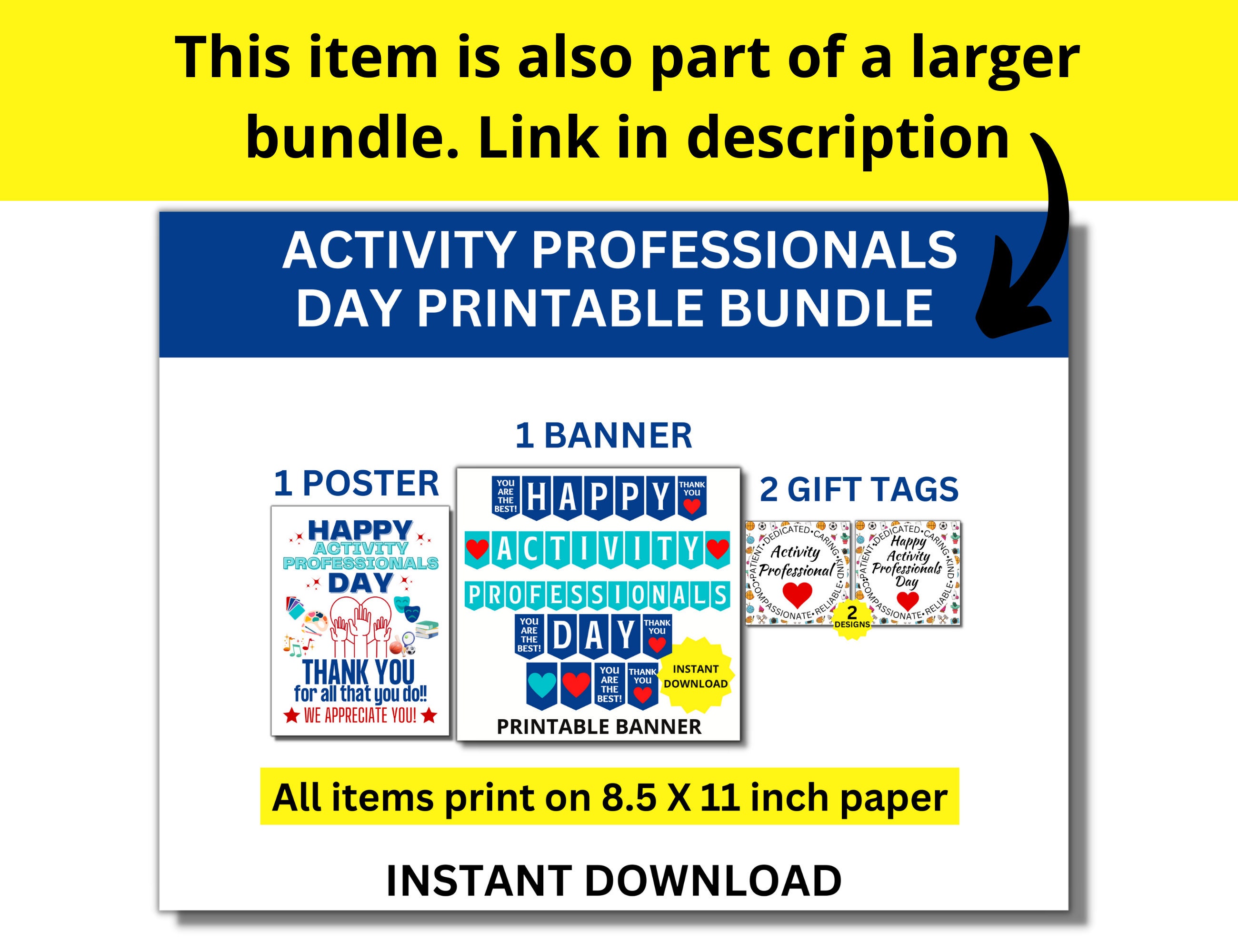 Activity Professionals Day Printable Banner, Activity Professionals ...