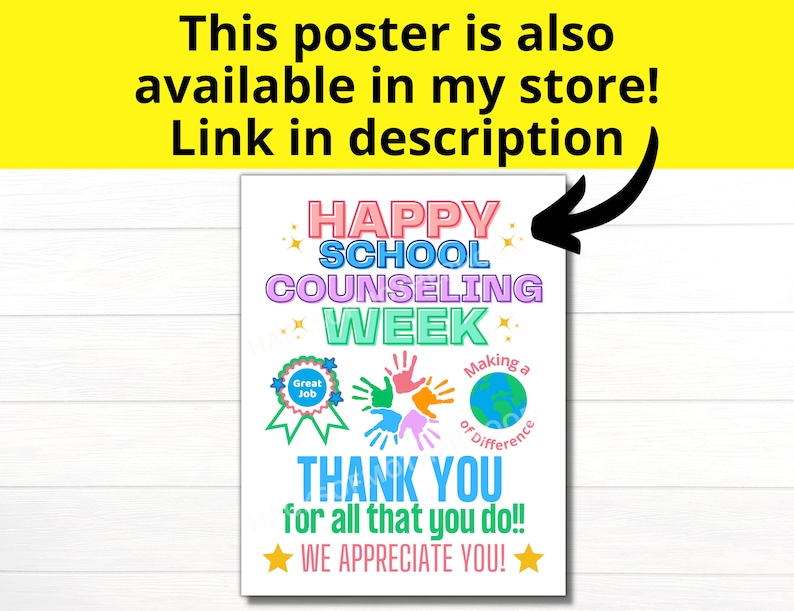 We Love Our School Counselors Printable Banner, School Counseling Week ...