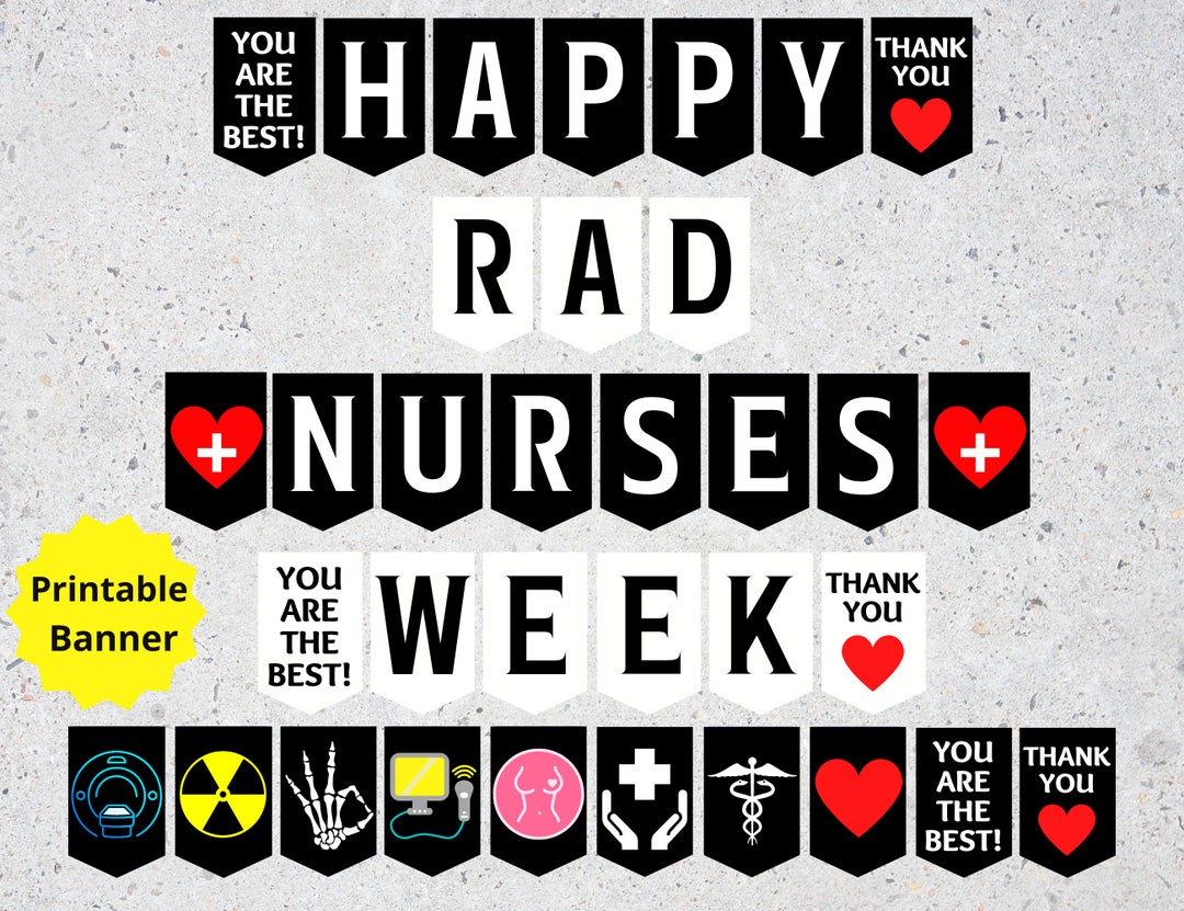 Radiology Nurses Week Printable Banner Etsy